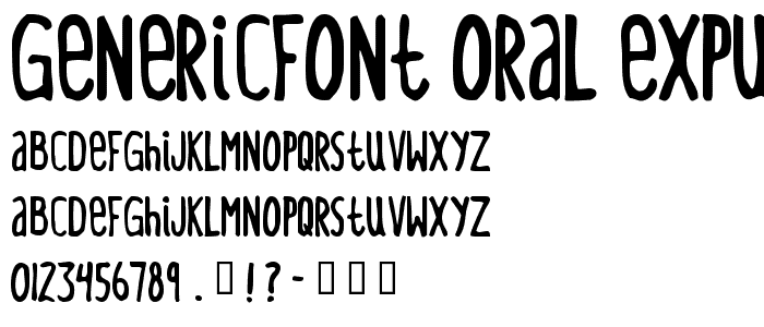 GenericFont Oral Expulsive font